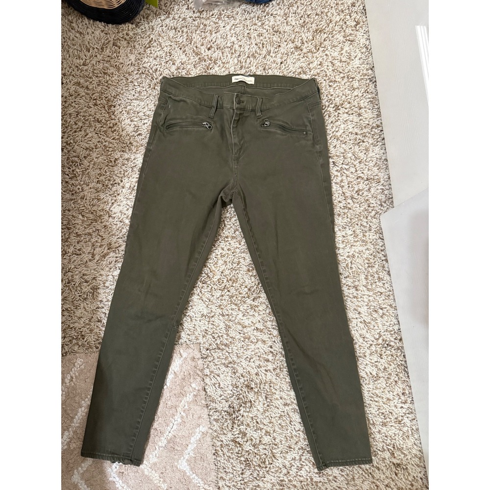Gap 1969 True Skinny Olive Green‎ Zipper Ankle Casual Pants